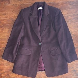 Plum camel hair Brooks Brothers blazer